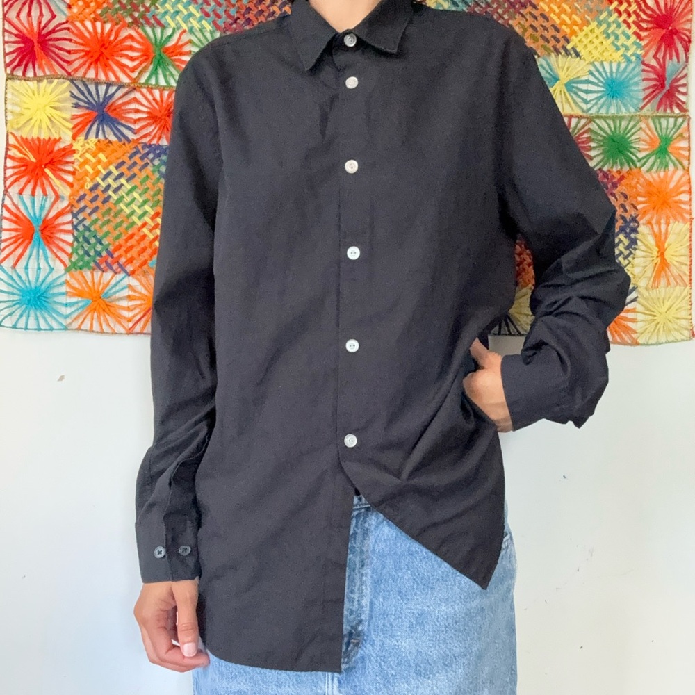 Zara Black Casual Button Down Shirt